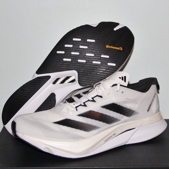 Adidas Adizero Boston 12 Running Shoes Mens 12 White Black